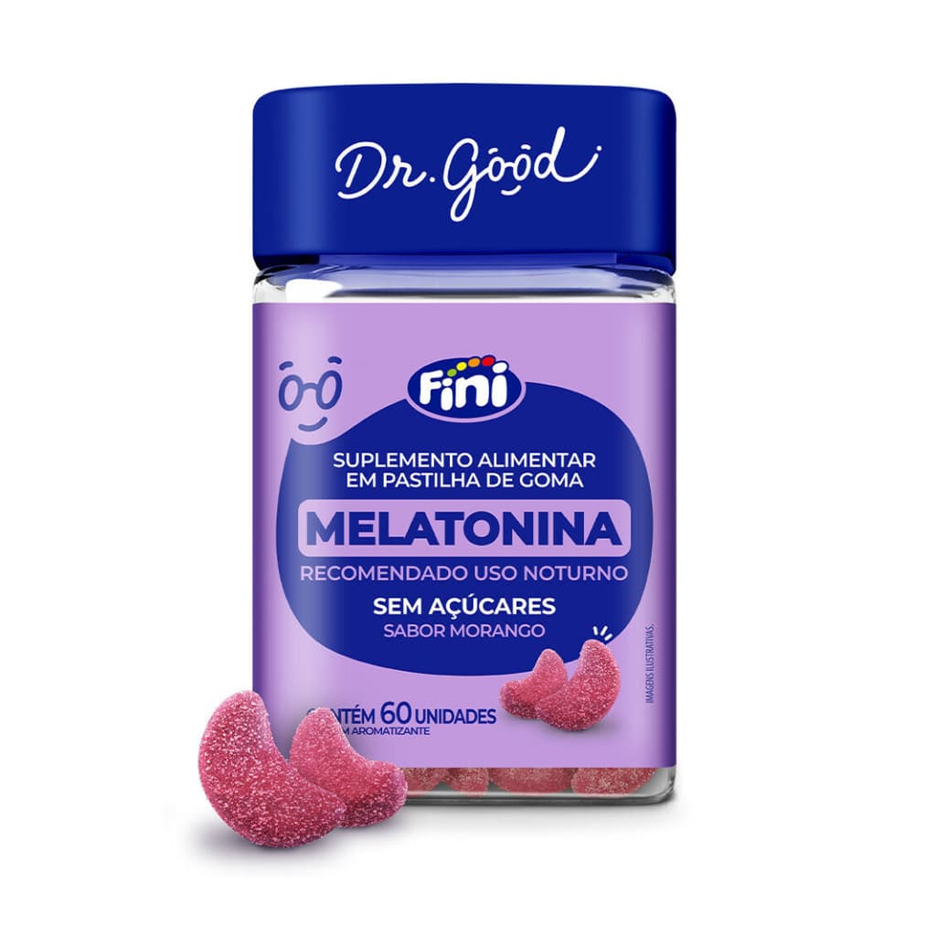 Dr Good Gummy Melatonina Fini  60 Unidades Sem Lactose