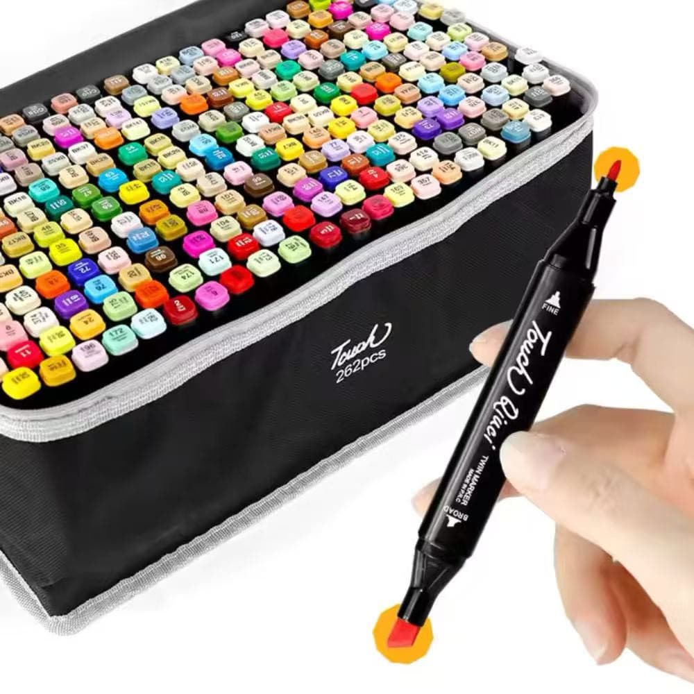 100-262 peças TOUCH Caneta Marcadora De Ponta Dupla Conjunto De Canetas De Aquarela Especial
