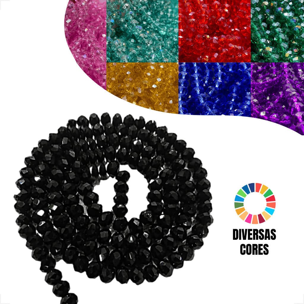 Kit 10 Fio de Cristal 8mm Flat Facetado Vidro 67~64 Cristais Contas Por Fio Aproximadamente 64 Cores