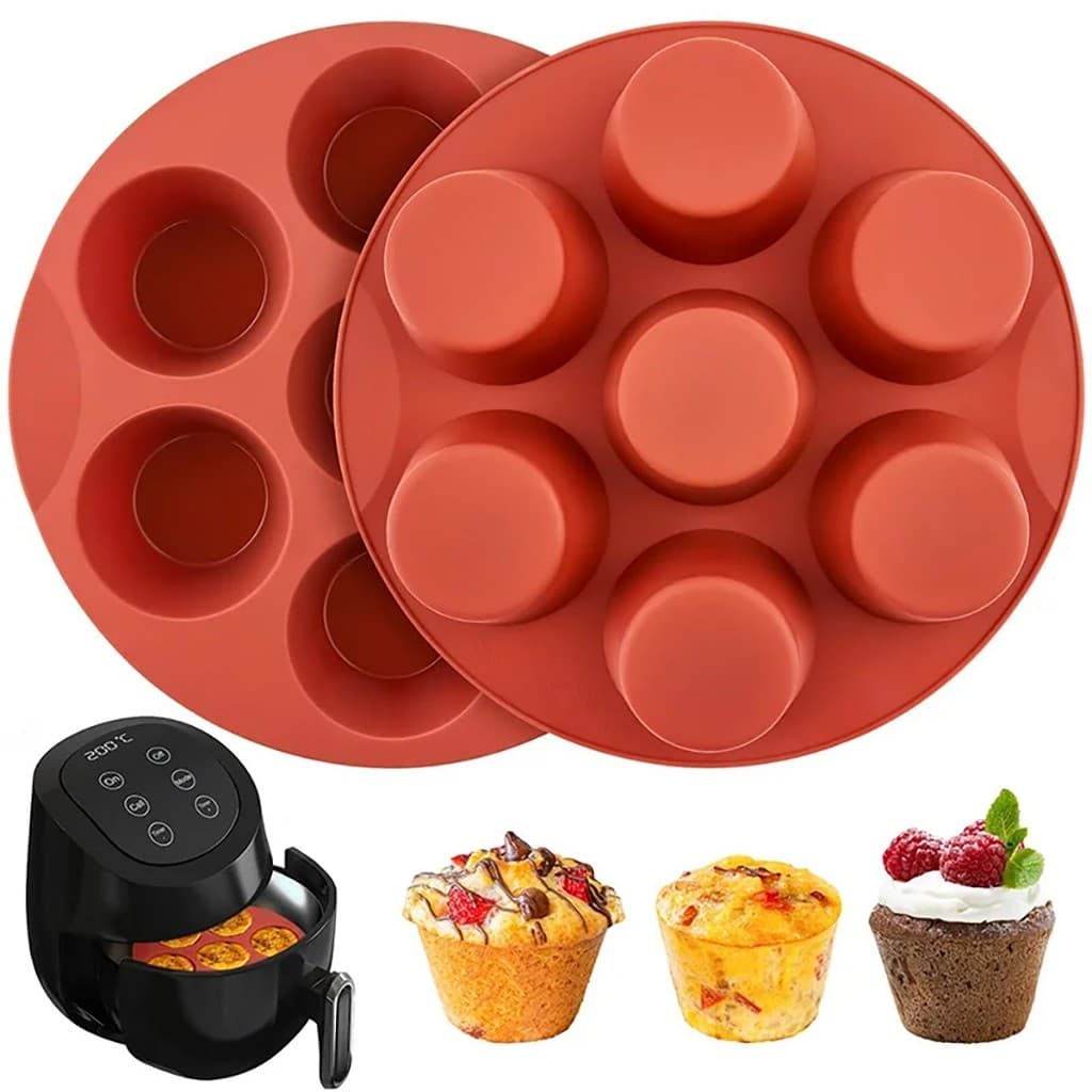 Forma De Silicone Para Bolo Murfin E Cupcakes Pode Usar No Forno Elétrico E Airfryer Top