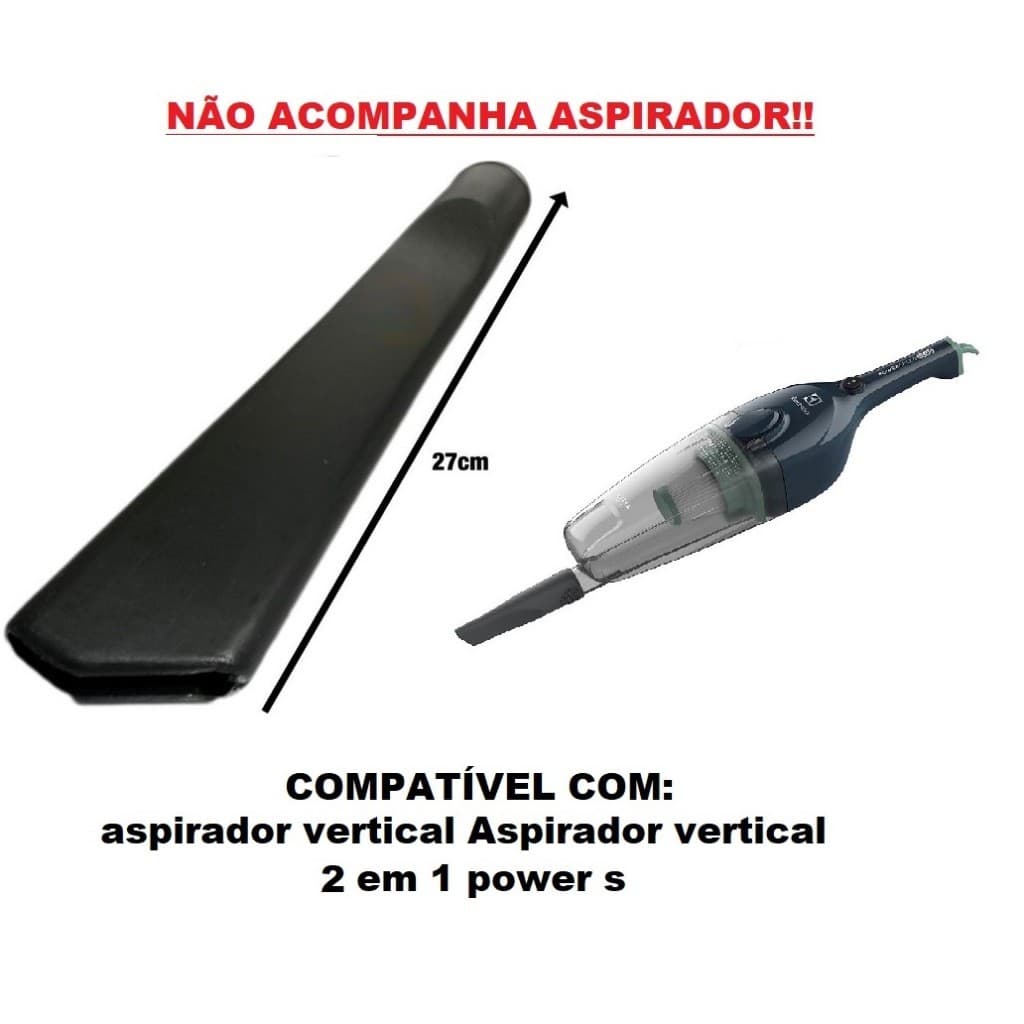 Bico Aspirador de Pó bocal fresta canto LONGO 27cm Aspirador vertical 2 em 1 power speed 1450w 1,6L