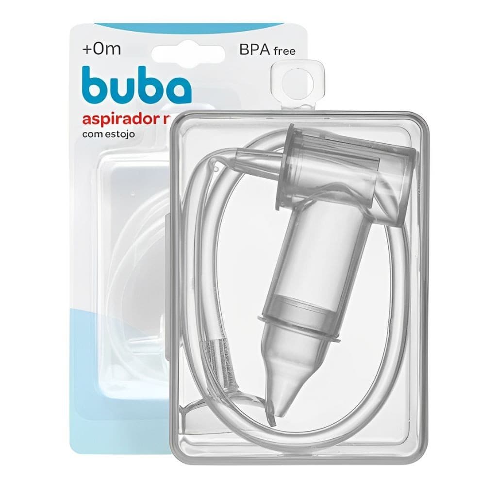 Aspirador Nasal Com Estojo para Bebê Em Silicone Macio Limpador Infantil Sucção Nasal Sugador Buba