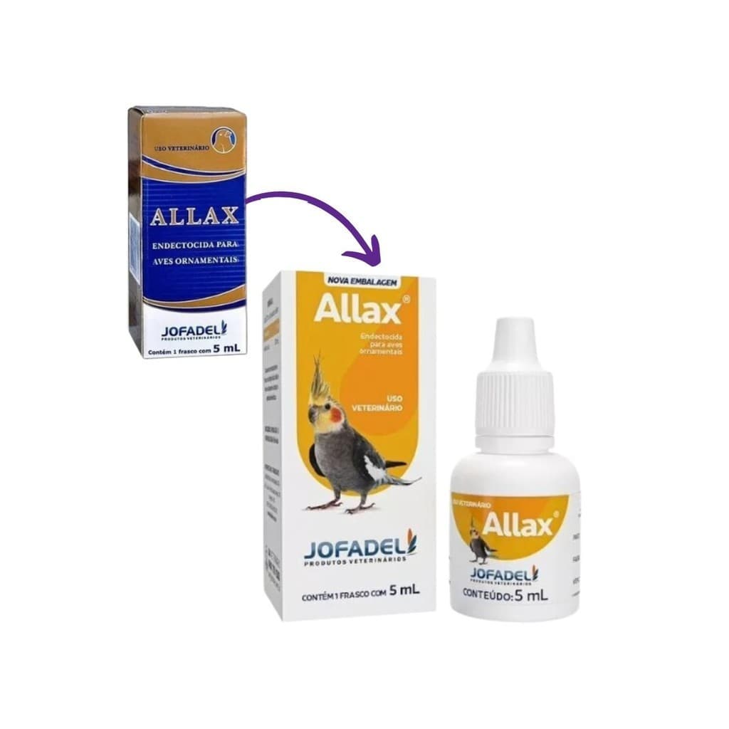 Allax Ivermectina Jofadel Rouquidão e Ácaros Traqueia Aves