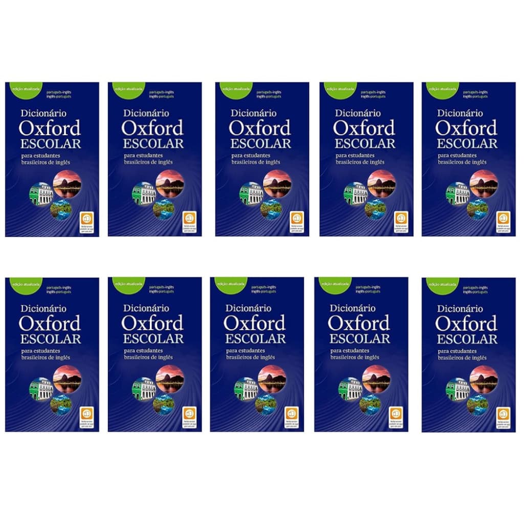 Kit 10 Dicionario Oxford Escolar Para Estudantes Brasileiros de Ingles