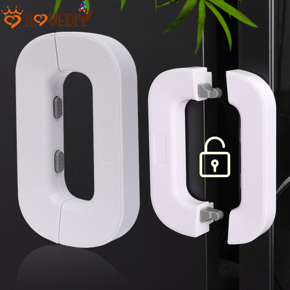 [Destaque] Fechadura De Pressão Para Geladeira De Segurança Infantil-Porta De Armário-Fechaduras Móveis-Limitador De Gav