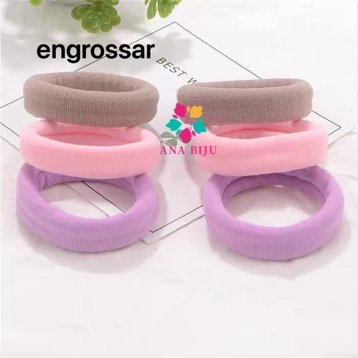 KIT 24 Pcs rabico Xuxinha De Cabelo Meia De Seda Grosso Prendedor Super Resistente  Colorido/preto-youyi