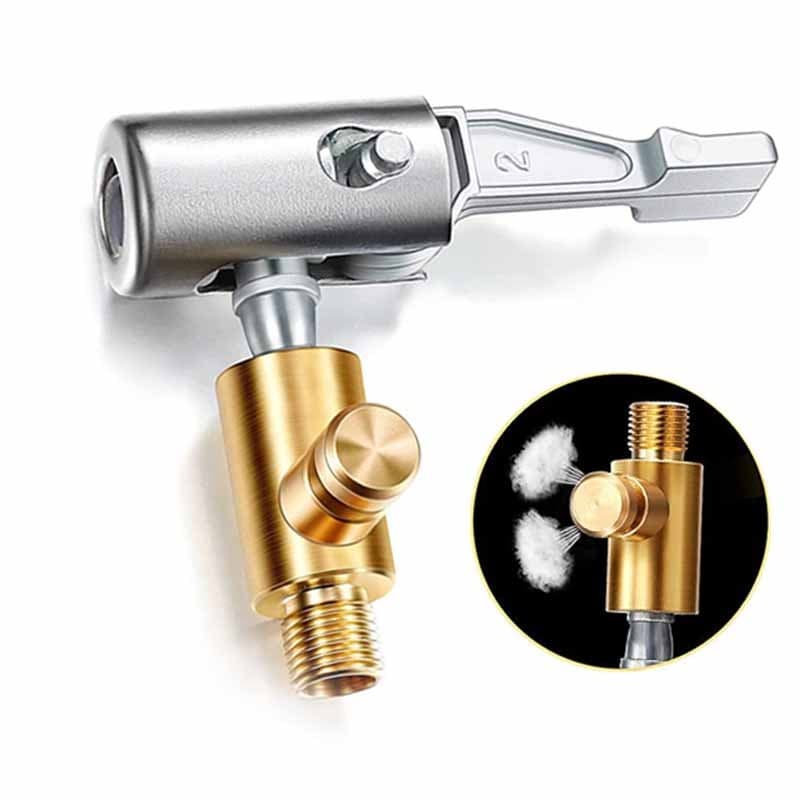 Adaptador De Válvula De Braçadeira De Bico De Pneu De Carro Portátil Conector De Bomba Inflável Compressor De Inflador De Mandril De Ar Pode Ser Desinflado