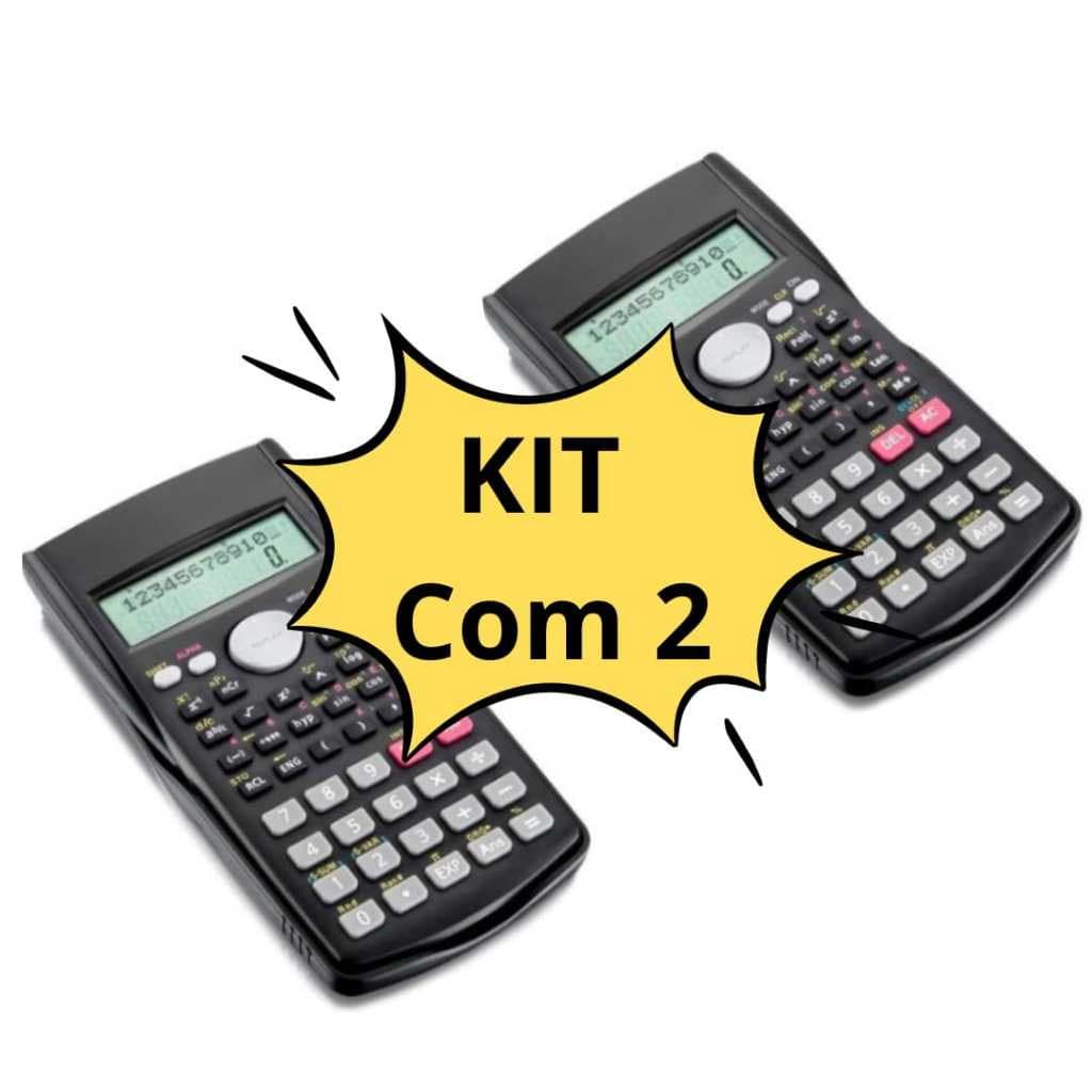 KIT02 Calculadora Científica Com 240 Funções : Precisão que Apoia o Seu Sucesso Acadêmico MT068 (1)