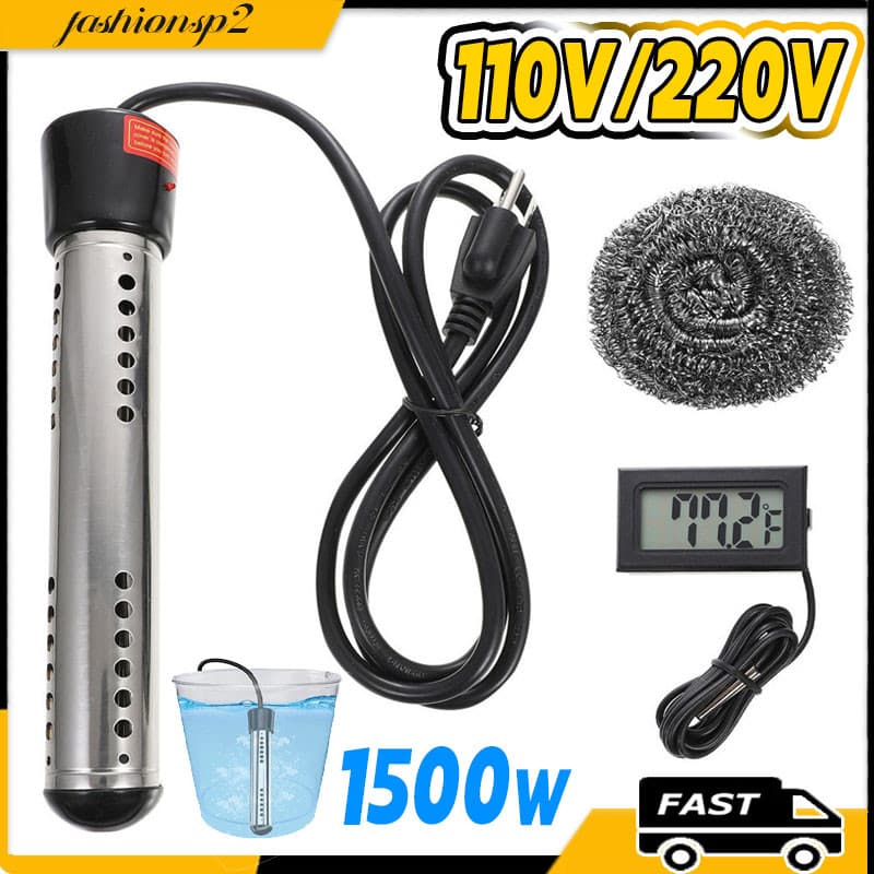 1500w Aquecedor De Água De Imersão Portátil Com Termômetro