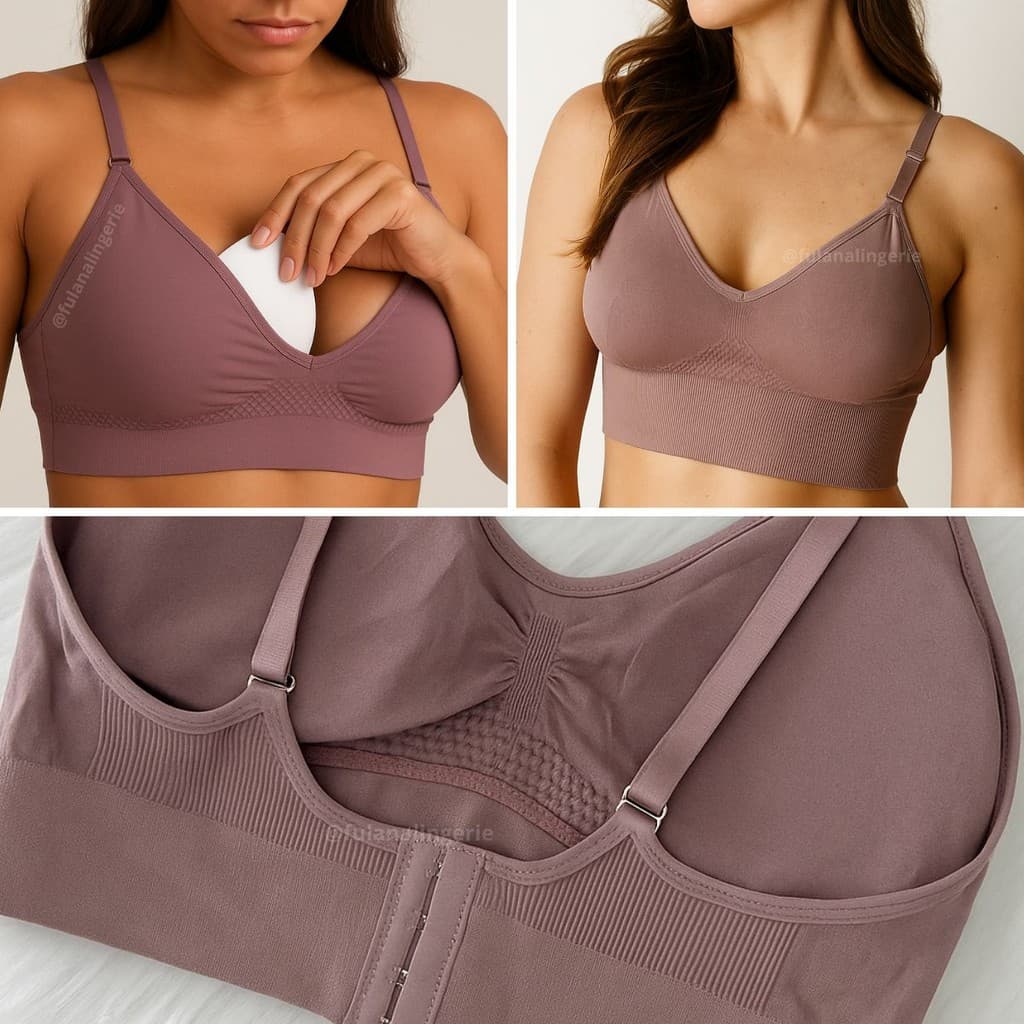 Kit 3 Sutiãs De Alcinha Com Bojo Removível Sustentação - Sutia Import