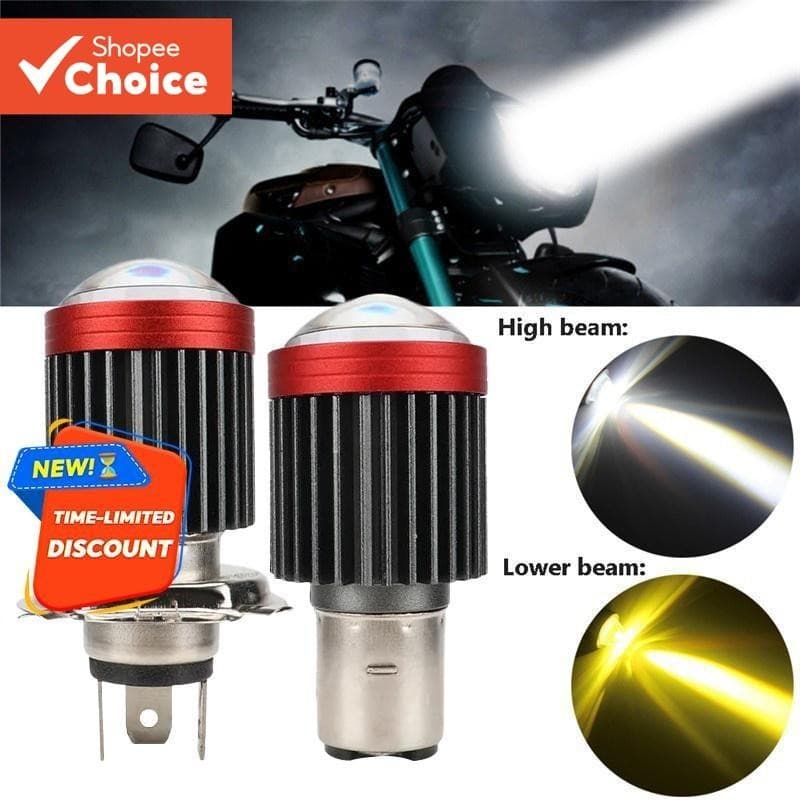 Farol Alto/Baixo Para Motocicleta H6/BA20D H4 1200LM Bicolor 10-80V