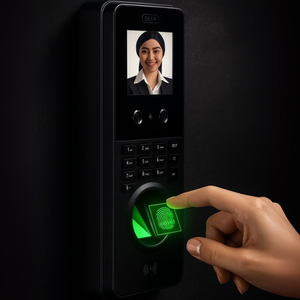 Relógio de Ponto Digital  com Reconhecimento Facial e Biometria ,Controle de Acesso e Frequência-1