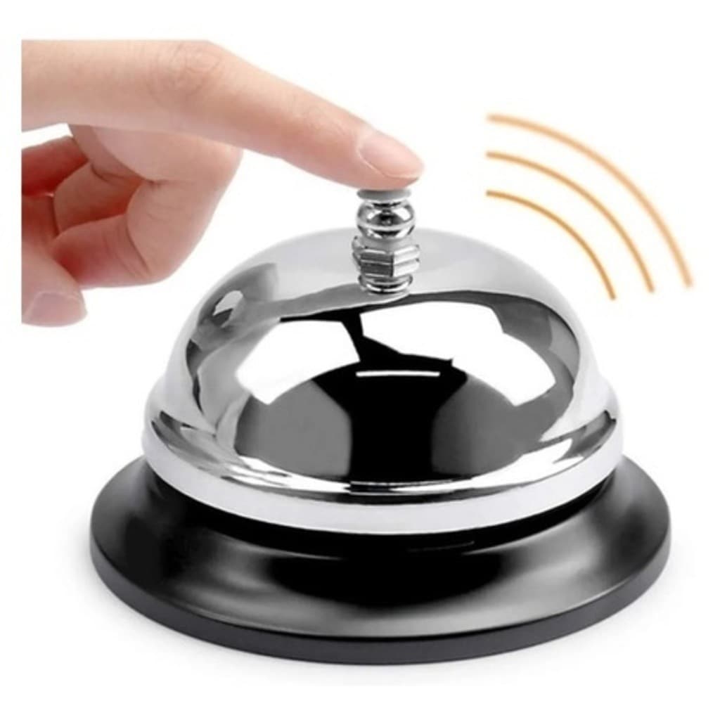 Campainha Sino De Mesa Para Balcão Restaurante, Hotel, Loja e Bar