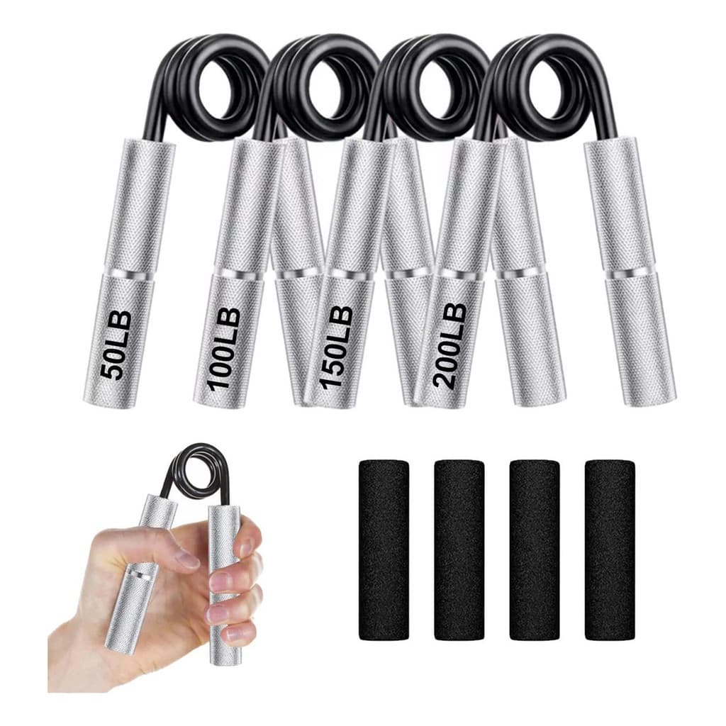 Kit 4 Hand Grip Intensidade 50lb 100lb 150lb 200lb Fitness