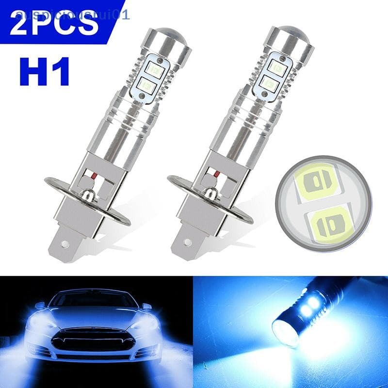 [Auspiciosorui01] 2 Unidades H1 LED Lâmpadas De Farol Automático 8000K 100W Azul Gelo Super Brilhante Luzes De Neblina P