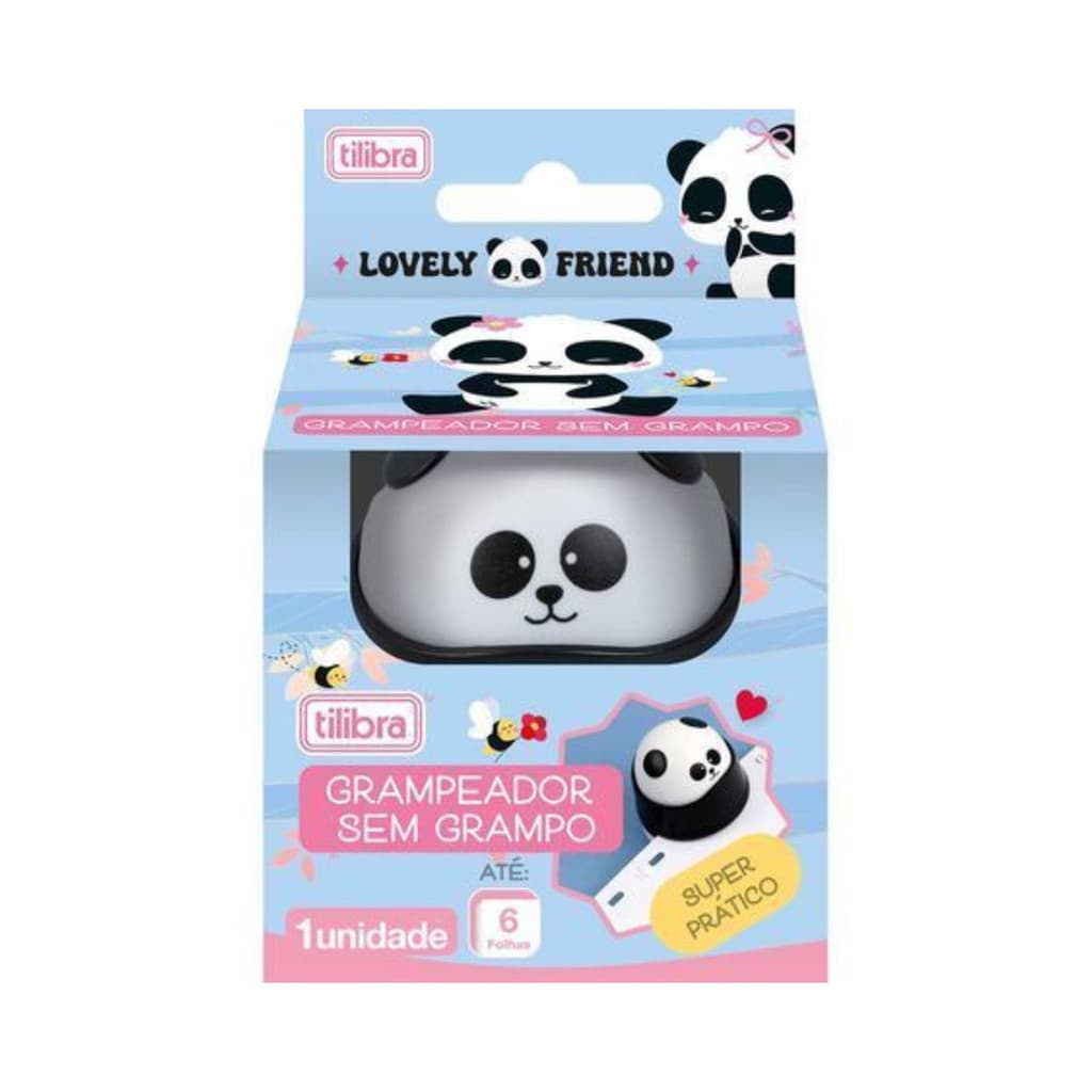 Grampeador Panda sem Grampos Tilibra 6 Folhas