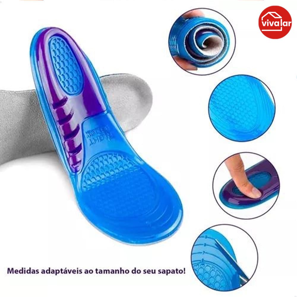 Palmilha Ortopédica com Gel - Proteção e Amortecimento para Seus Pés