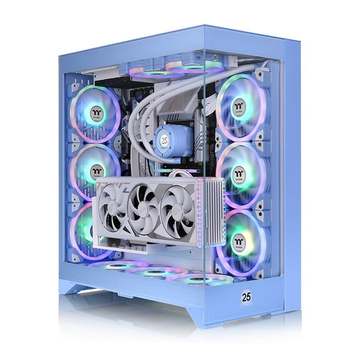 Gabinete Gamer Thermaltake Cte E600 MX Hydrangea, Laterais de Vidro, Full-Tower, Sem fans, Azul - CA-1Y3-00MFWN-00