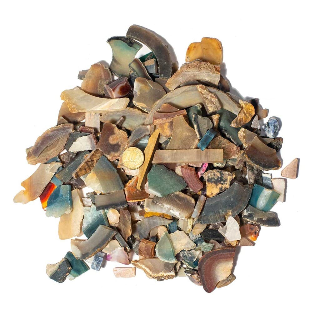 1 kg Cascalho Chapa de Agata Pedra Bruto Mista Artesanato