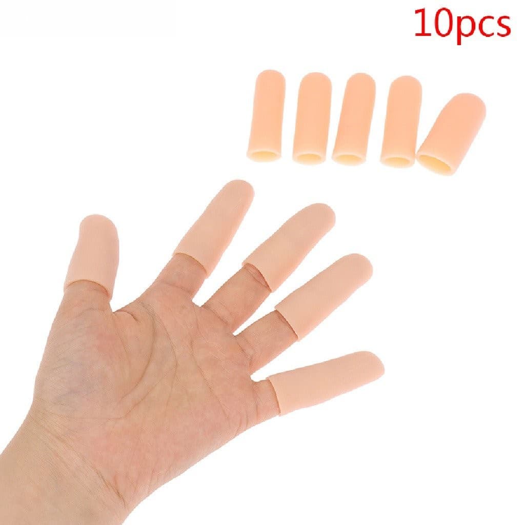 [MAR] 10pcs/Conjunto Tubo De Gel De Silicone Protetor De Dedo De Mão Alívio Da Dor Tampa Do Polegar COD