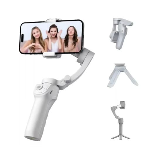 Estabilizador de Celular com Rastreamento Inteligente de AI 3 Eixos Profissional Portátil Bluetooth PEINING