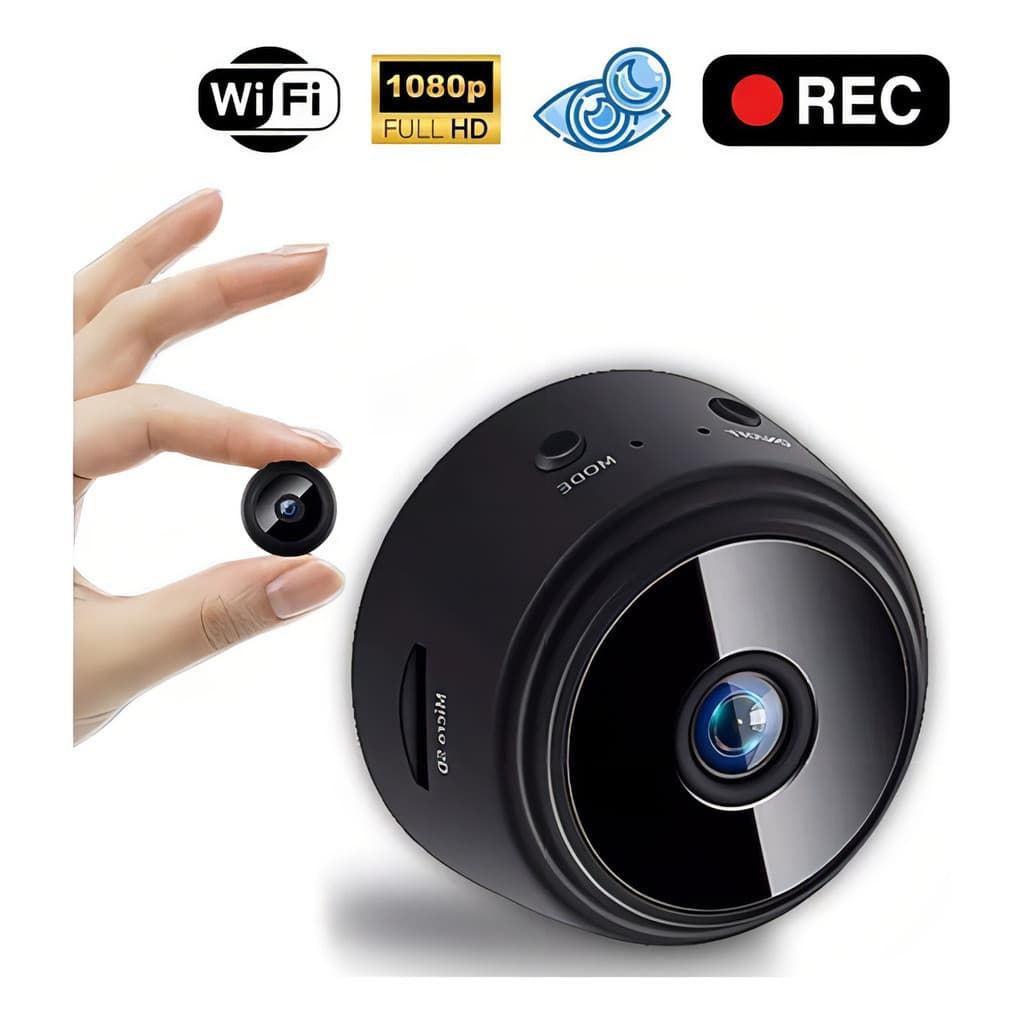 Mini Micro Camera Ip Espiã Wifi Full Hd Segurança A9 Cor Pre