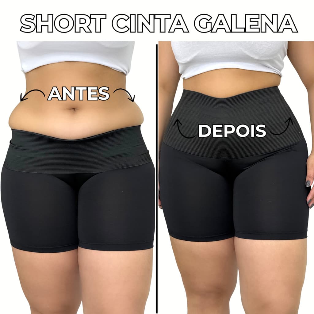 Cinta Modeladora Plus Size Short Feminina Conforto Alta Compressão
