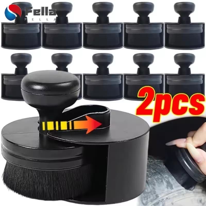 Kit De Detalhamento De Carro Com Base | Escova De Nylon Para Aplicação De Brilho De Pneus E Limpeza Interna-Design Ergon