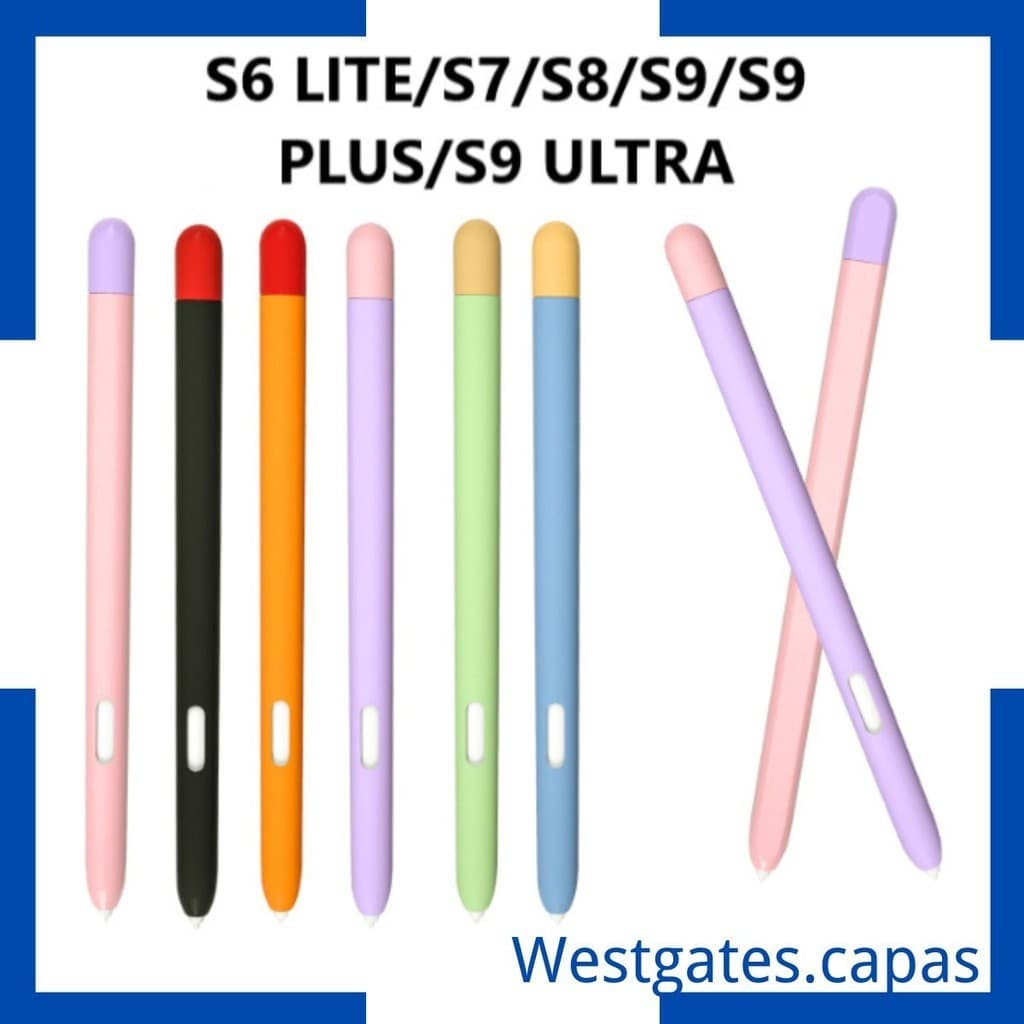 Capa Case Caneta Silicone S-pen Compatível Com S6 Lite/S7/S8/S9/S9 Plus/S9 Ultra