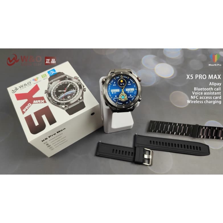W&O Novo X5Pro Max Smart Watch Bluetooth Chamada IP67 À Prova D 'Água Esportes e Fitness Adequado para Android IOS