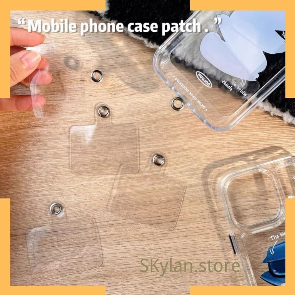 Kit  Com 10 Unidades Suporte Para Cordao Telefone Celular Almofada De TPU Transparente