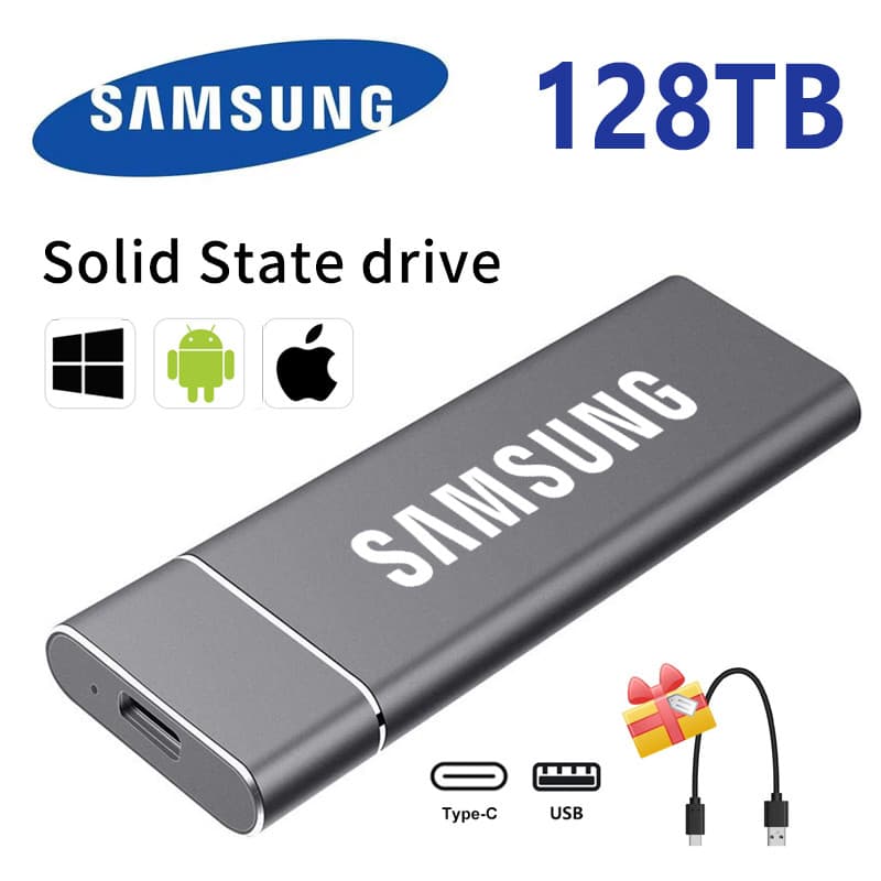 Disco Rígido Externo SSD State Hard Drive 16TB 30TB 60TB 128TB Stick De Memória Portátil Para Notebook , Telefone , PC