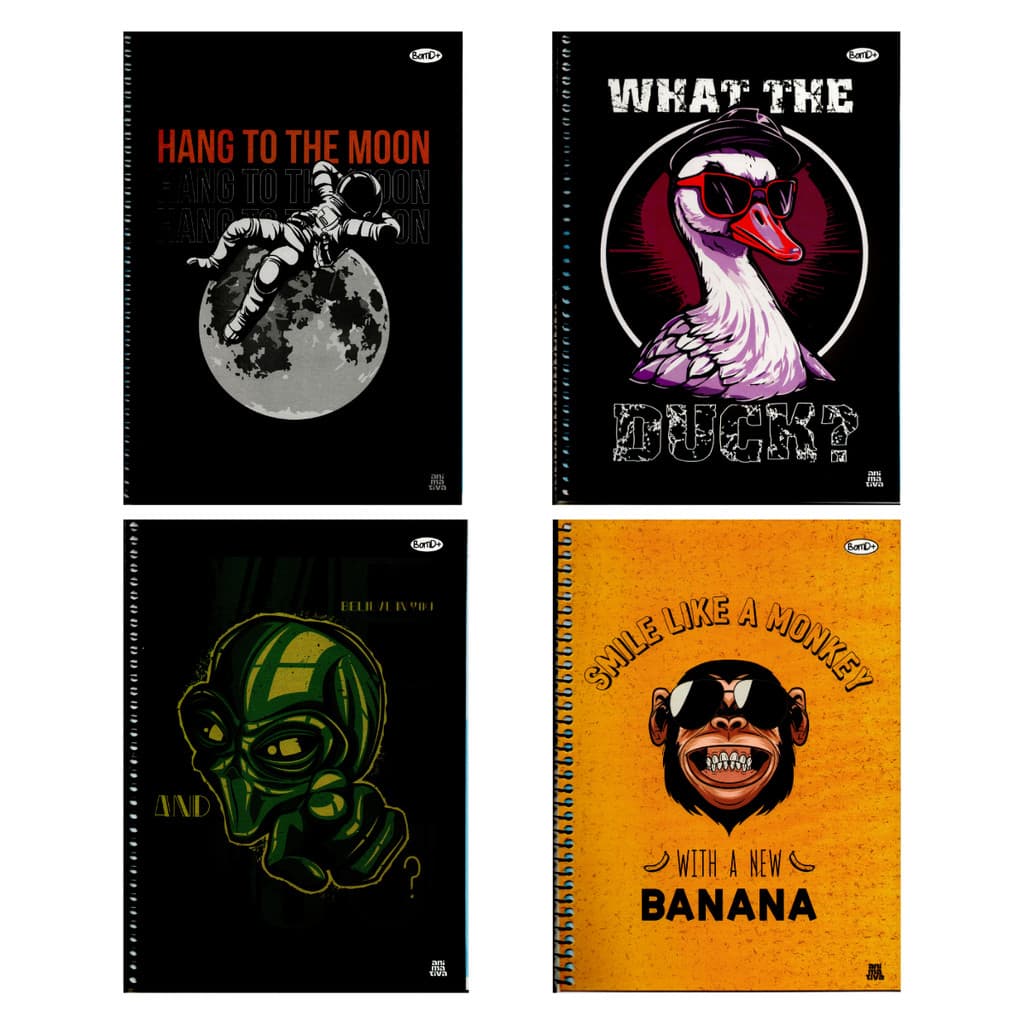 Caderno 10 Matérias Masculino Várias Estampas - SÃO DOMINGOS