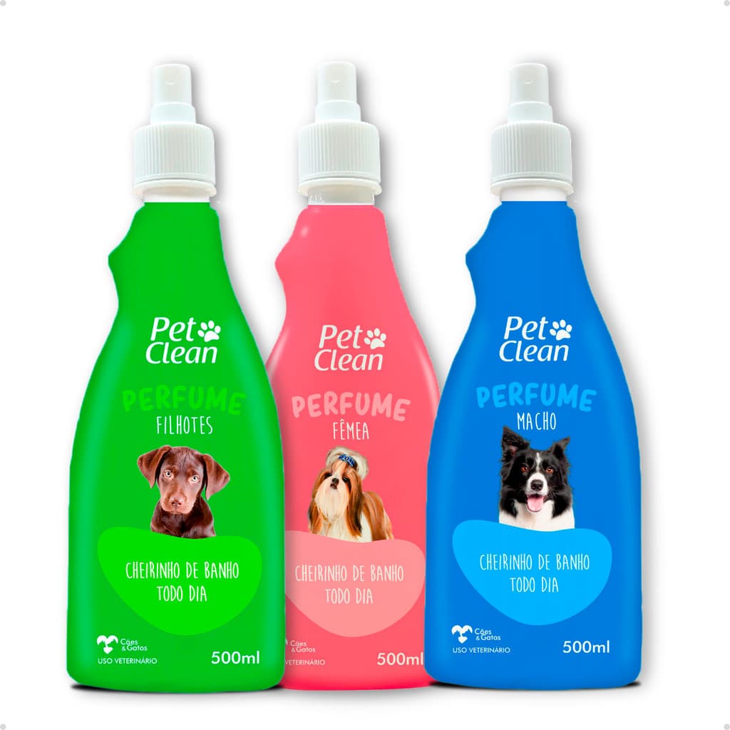 Perfume Colônia Pet Shop para Cachorro e Gato Pet Clean - 500 ml