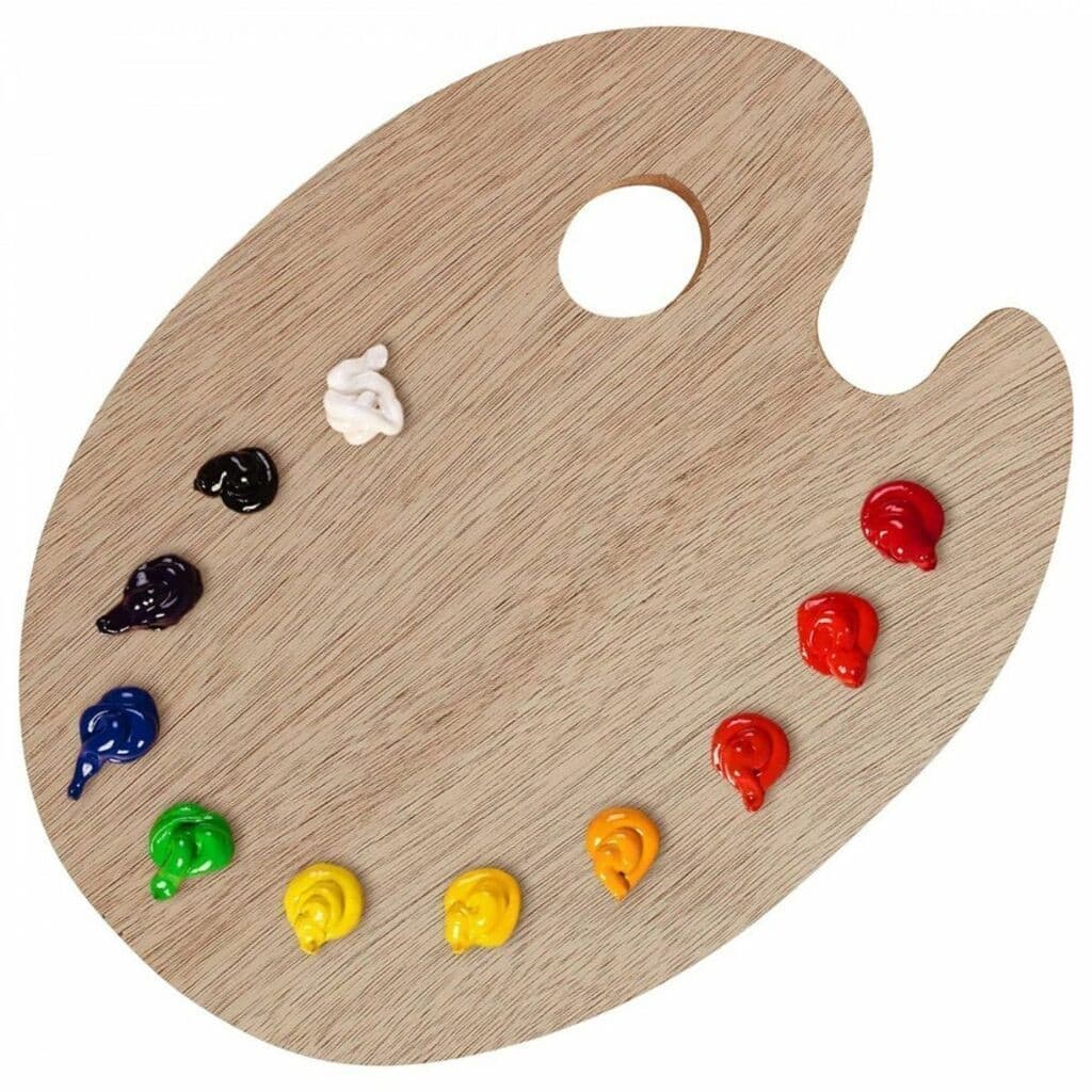 Paleta madeira Para Pintura Oval Sinoart 30x40cm