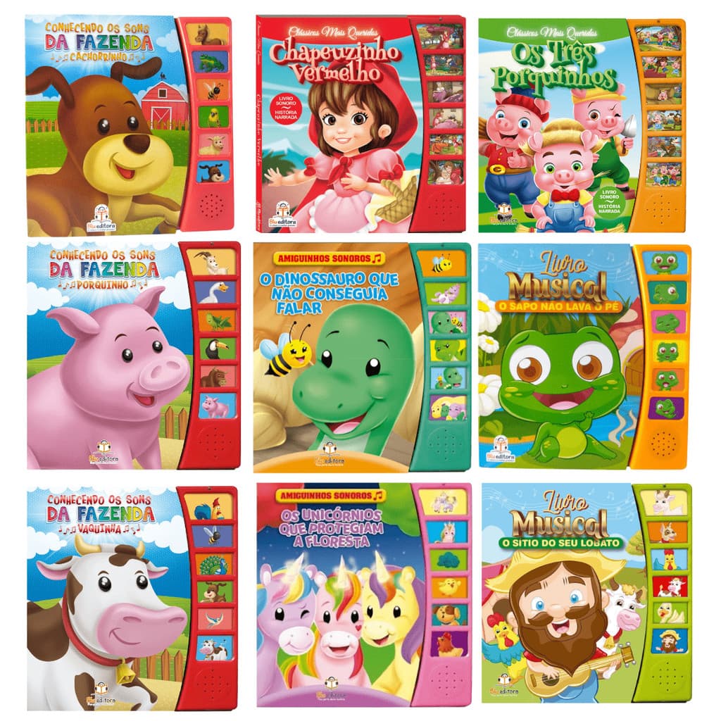 Livros Sonoros Infantil | Conhecendo os Sons dos Animais + Amiguinhos Sonoros | Aprendizado e Diversão Interativo