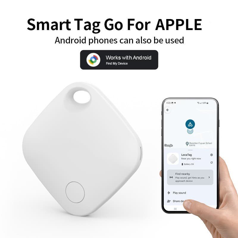 Rastreador GPS Smart Tag 【à prova d'água】+ Posicionamento em tempo real | Compatível com iPhone | Rastreamento e alarme