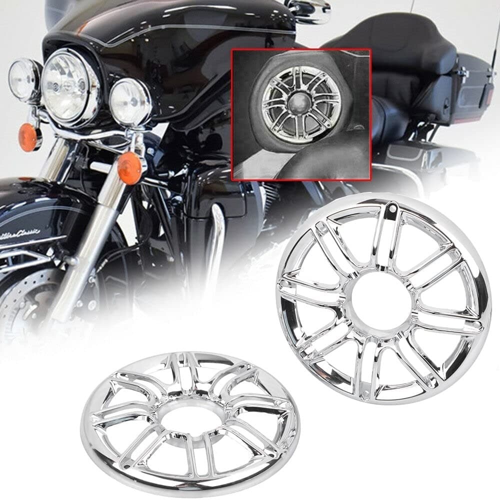 6 " Motocicleta Alto-Falante Traseiro Grill Capa Caixa De Som Anel Para Harley Touring Electra Estrada Rua Tri Glide Ult