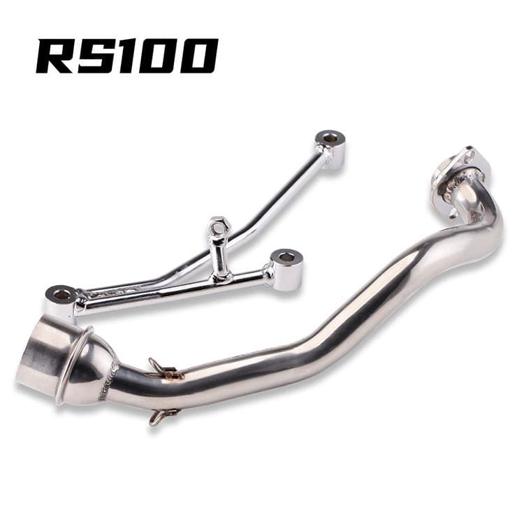 Tubo De Cotovelo De Escape De Motocicleta Com Suporte Para Motor RS100 YAMAHA 100CC Cabeçote