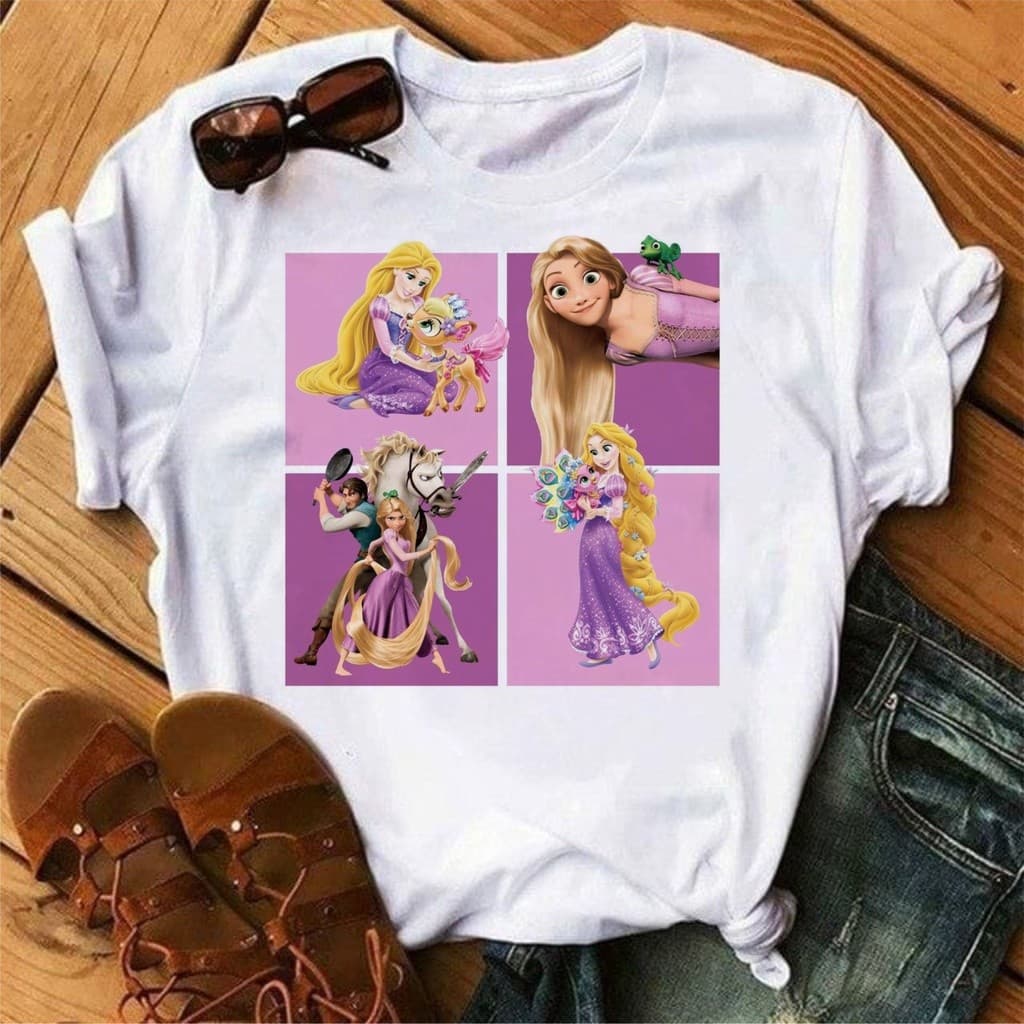 camiseta camisa blusa Princesas, Jasmine, Frozen, Merida, rapunzel algadão100%
