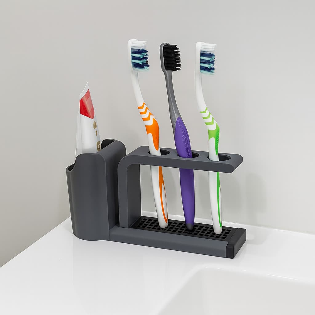 Suporte 3d Para Escovas de Dente Banheiro