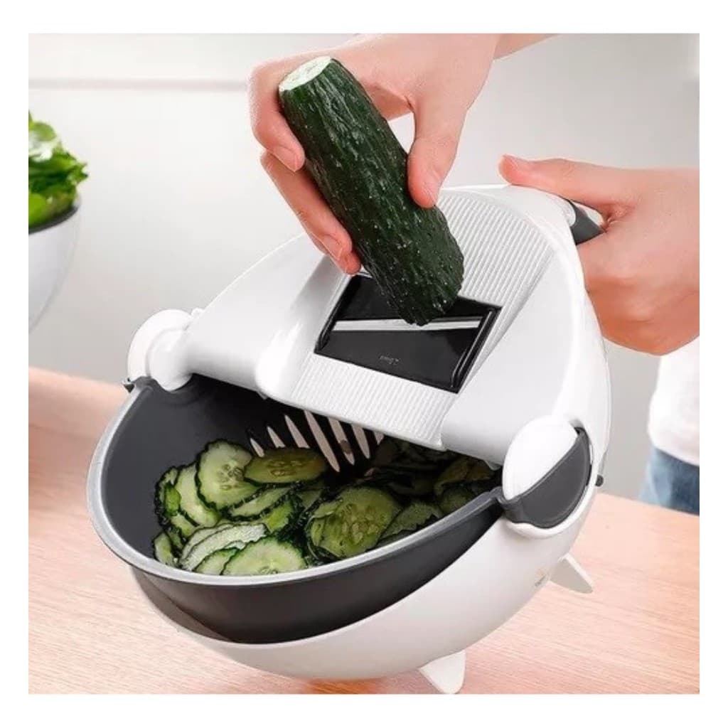 Ralador Escorredor Multifunções Cortador De Vegetais De Cozinha 9 Em 1 Processador de Alimentos