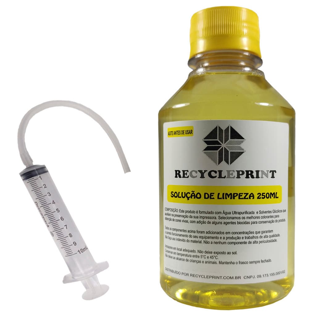 Kit 250ml Solução de Limpeza Cabeça de Impressão Compatível Epson
