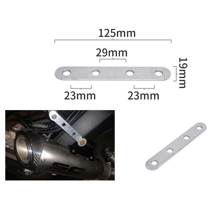 Tubo De Escape De Motocicleta Com 4 Furos , Suporte De Fixação Reto Plano , Conector , Ferramenta De Escapamento