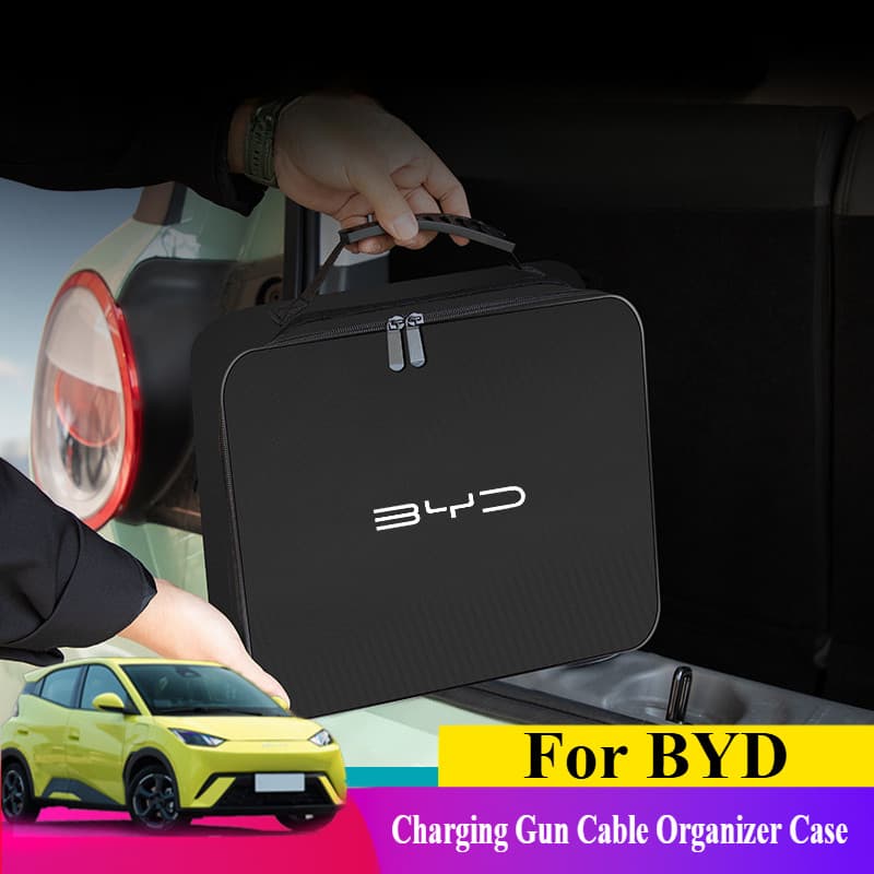 Para BYD Seal/Dolphin Mini/Song Pro/Plus : Organizador De Cabos EV Resistente-Bolsa De Armazenamento De 10M Sem Emaranha
