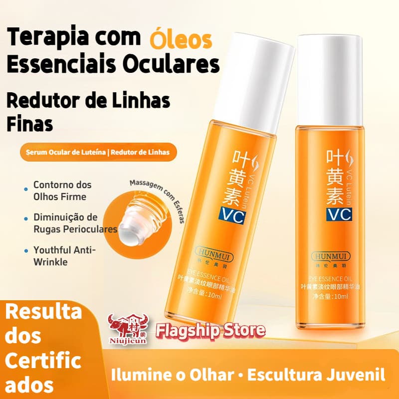 Óleo Facial HLMEY Luteína | Massagem Antirrugas Olhos | Hidratação 24h + Elasticidade OFICIAL