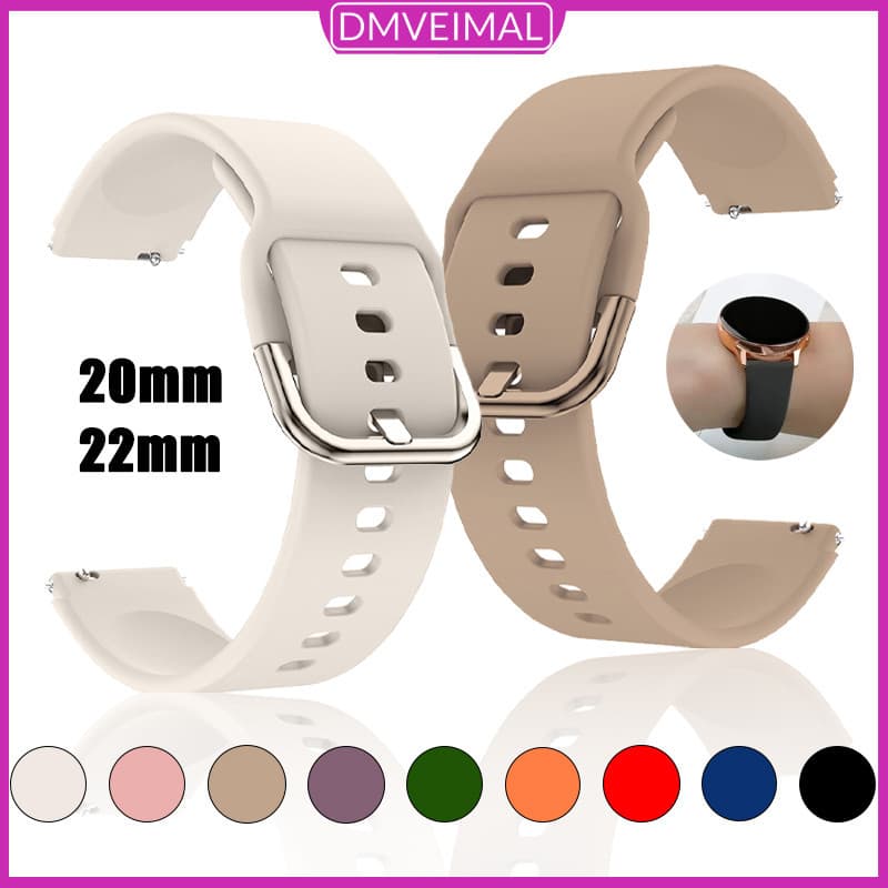 20mm 22mm Pulseira De Silicone Para Smartwatch Amazfit Bip 6 Bip 5 Pro/GTR MINI/GTS 5/Samsung Galaxy Watch