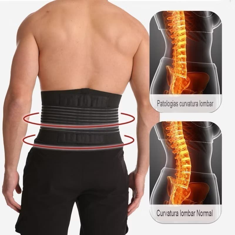 Cinta Para Coluna Lombar Postura Costas Carregar Peso Reforçada Ortopedica Compressão Alivia Dor
