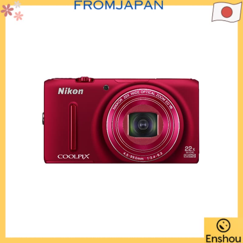 [USED]FromJapan[USED]Nikon Câmera Digital COOLPIX S9500 Zoom Óptico 22x Compatível com Wi-Fi Vermelho Veludo S9500RD