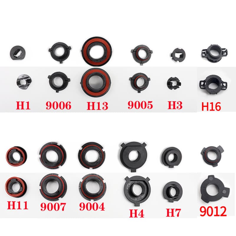 2pcs Adaptador De Base De Lâmpada De Farol LED Para H1 H3 H4 H7 H11 H13 H16 9004 9005 9006 9007 9012 Faróis